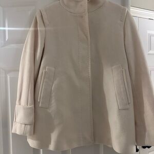 MaxMara Cream Weekend Wool Button Up Coat Size 4